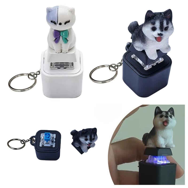Training Clicker Dog - Stressverlichtende dieren trainingsclicker oplaadbare sleutelhanger met