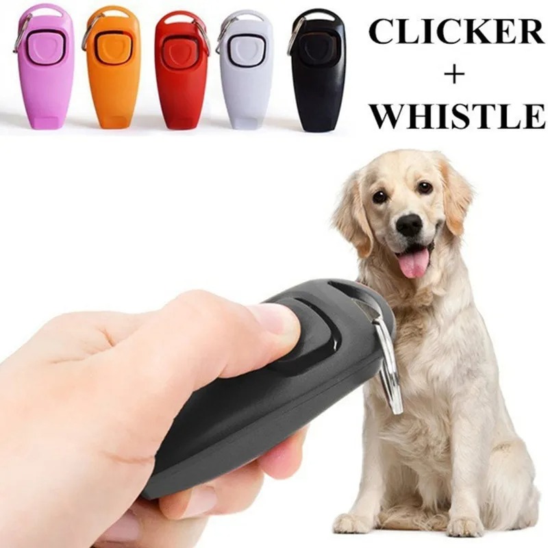Training Clicker Dog - 2-in-1 Hondentraining Clicker met Fluitje, Anti-blaf