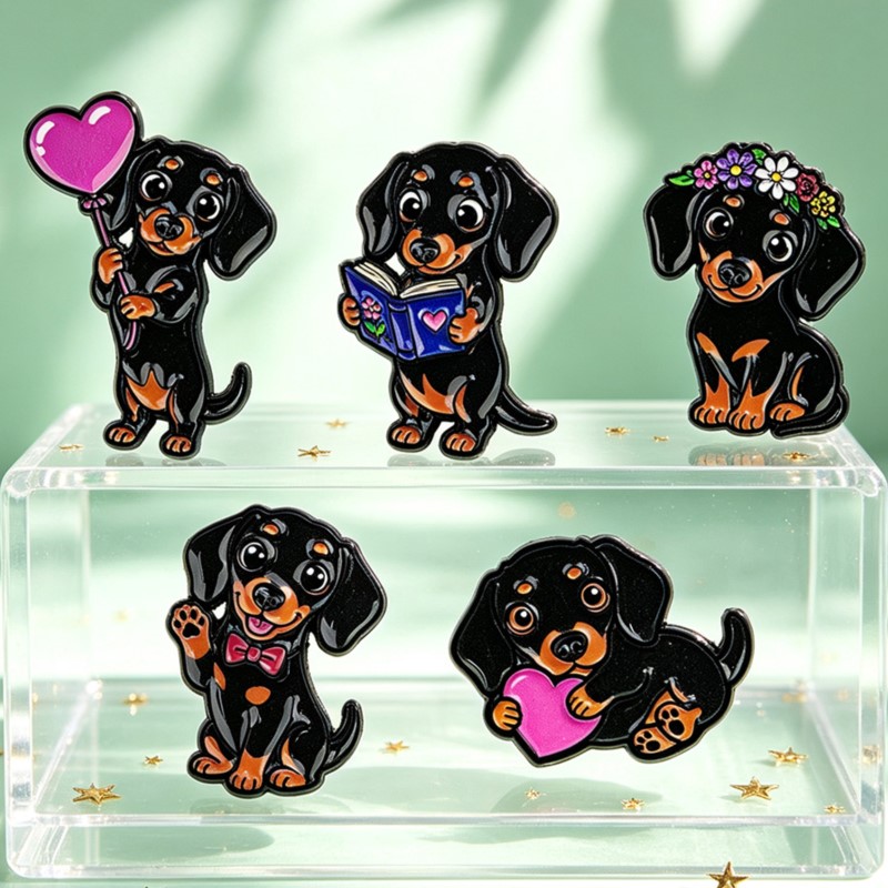 5 stks Leuke Teckel Emaille Pi - Pet Supplies Store recensie en prijs